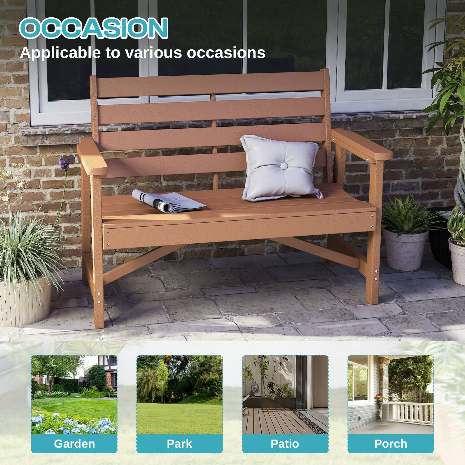 **OCCASION**  
Applicable to various occasions  

- Garden  
- Park  
- Patio  
- Porch