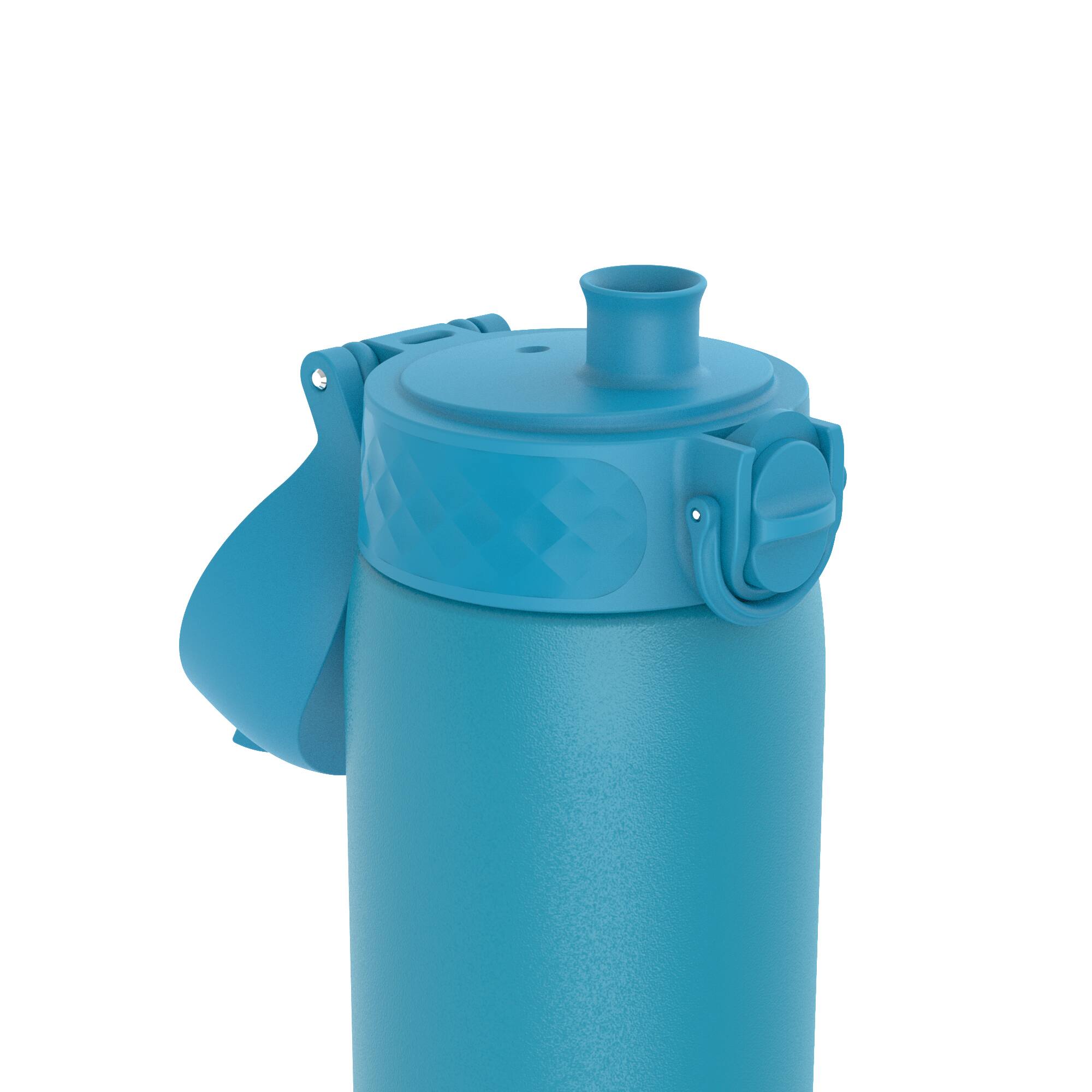 Left. Ion8 - Double Walled Stainless Steel Water Bottle - 17oz - Blue.