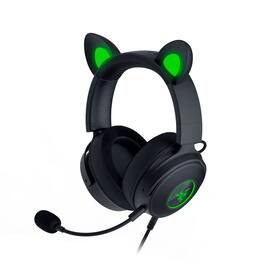 Razer - Kraken Kitty V2 Pro Wired Over-the-Ear Gaming Headset for PC, Mac, Playstation - Black