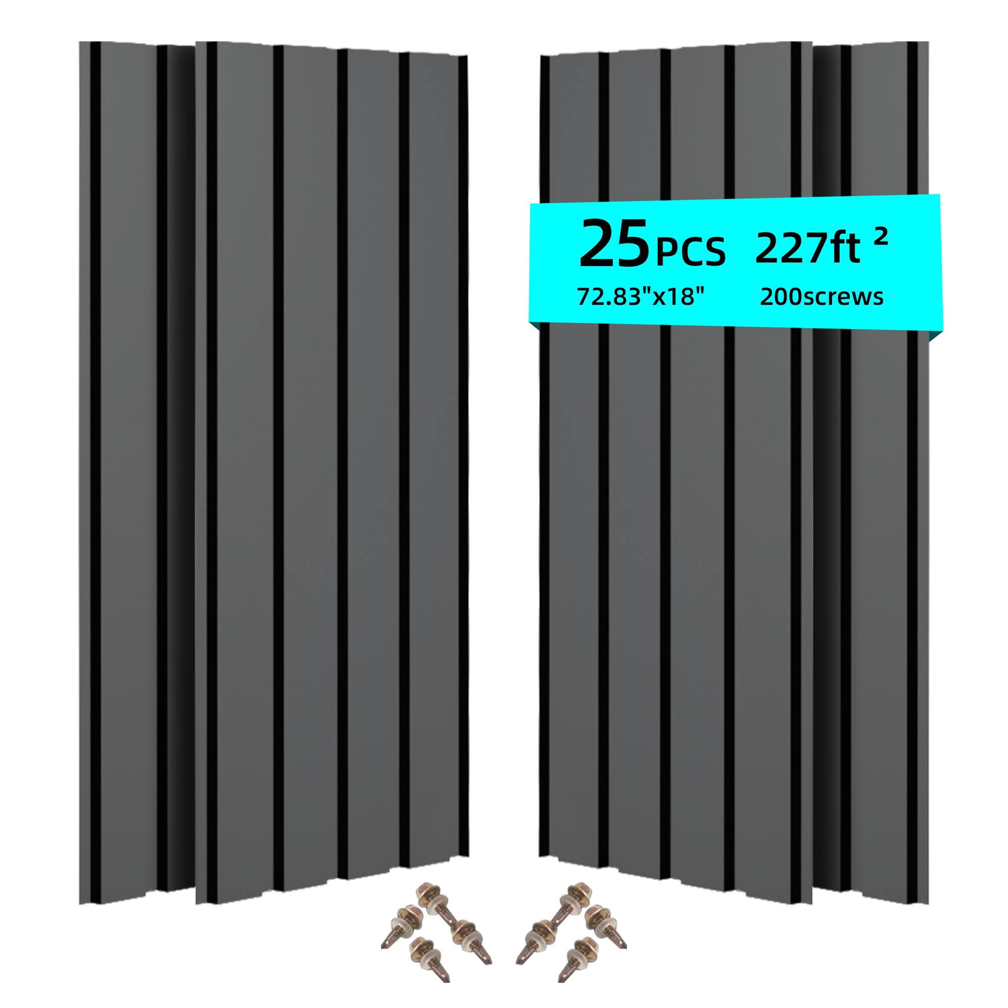 25 PCS 227ft² 72.83"x18" 200 screws
