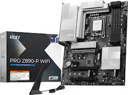 MSI - PRO Z890-P WIFI (Socket LGA 1851) Intel Z890 ATX DDR5 Wi-Fi 7 Motherboard - Black