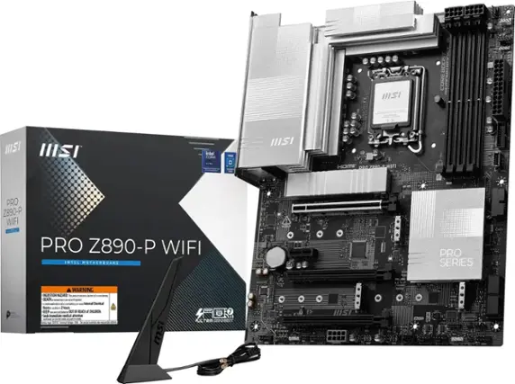 MSI - PRO Z890-P WIFI (Socket LGA 1851) Intel Z890 ATX DDR5 Wi-Fi 7 Motherboard - Black