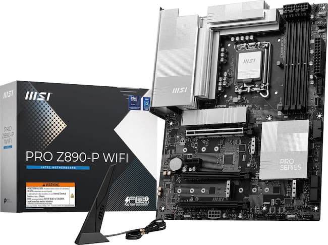 MSI - PRO Z890-P WIFI (Socket LGA 1851) Intel Z890 ATX DDR5 Wi-Fi 7 Motherboard - Black