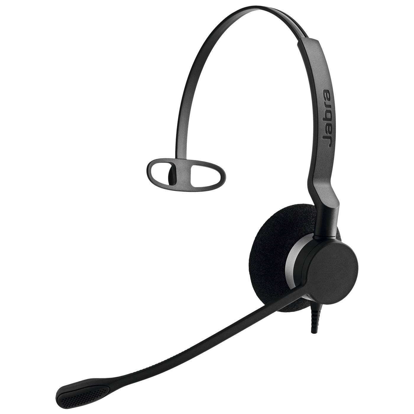 Left. GN Netcom - Jabra BIZ 2300 Series 2303-820-105 QD Mono Headset - On-ear - Wired - Black.
