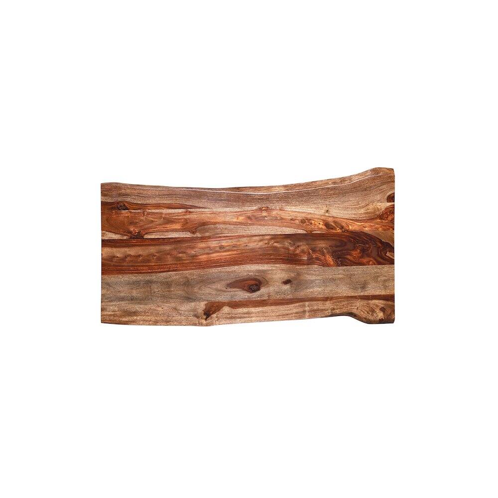 Left. Porter Designs - Porter Designs Manzanita Live Edge Solid Sheesham Wood Coffee Table, Brown - Brown.
