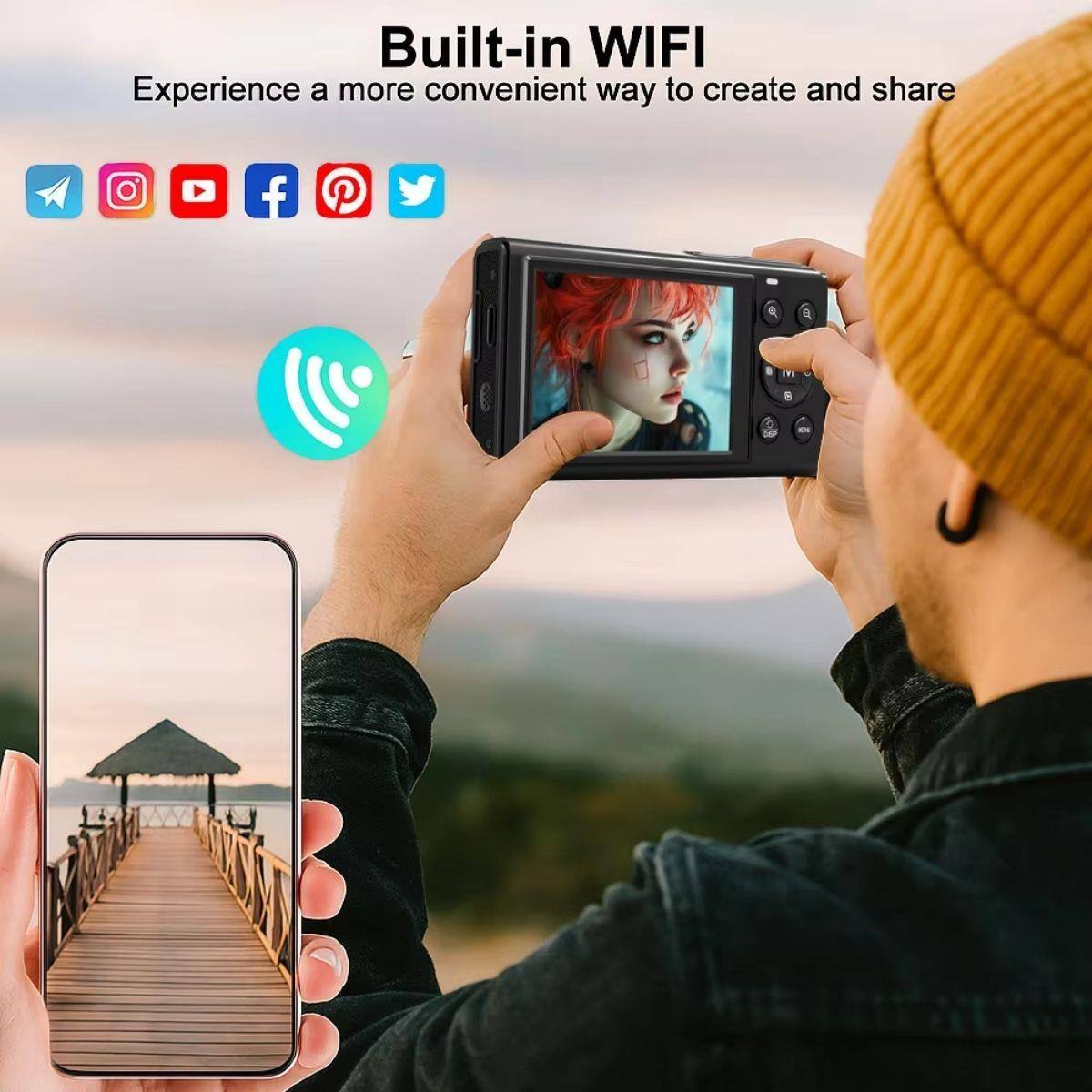 Built-in WIFI  
Experience a more convenient way to create and share