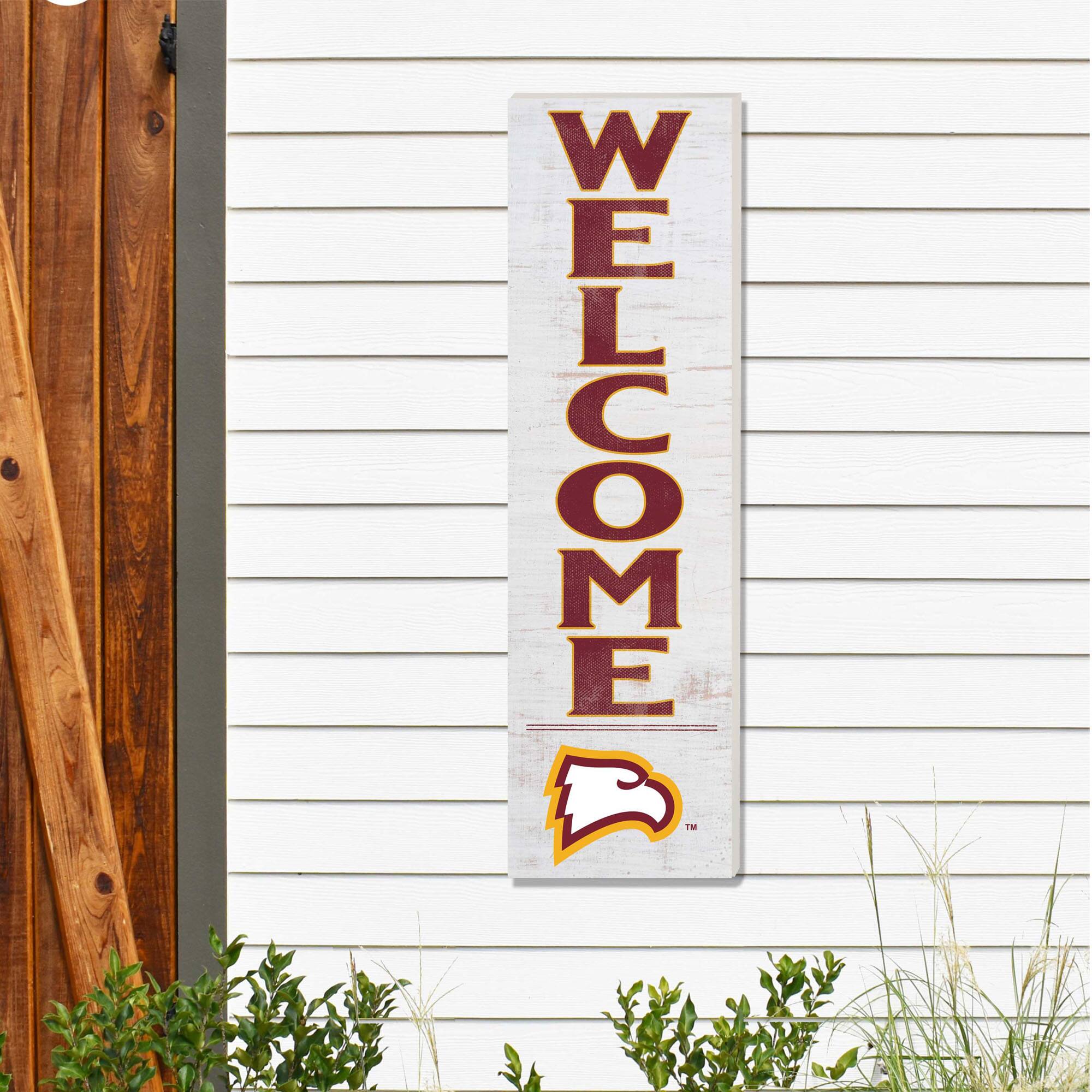 Alt View 1. Jardine - Winthrop Eagles 10'' x 35'' Indoor/Outdoor Welcome Sign - White.