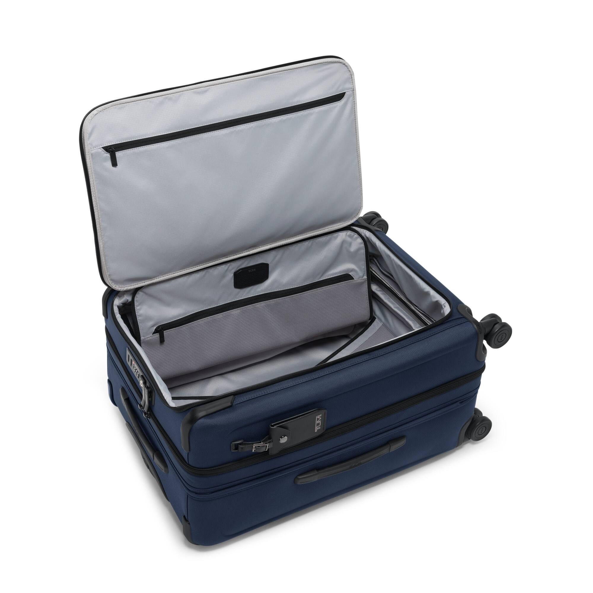 Angle. TUMI - Alpha Medium Dual Access 26" Expandable Spinner Suitcase - Navy.