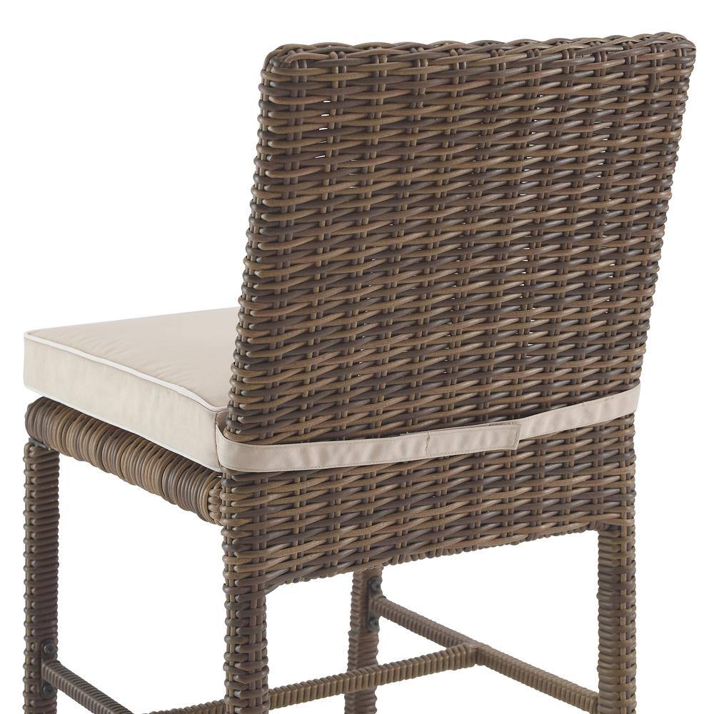 Left. Crosley Furniture - Bradenton 2Pc Wicker Outdoor Dining Chair Set - 2 Dining Chairs - Sand.