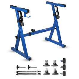 5 CORE - 5Core Keyboard Stand Adjustable Height 34.5" Width 32.5” Z Style Electric Piano Riser 250Lb Capacity - Blue