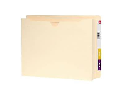 Front. Smead - Heavy Duty End Tab Expanding File Jacket, Reinforced Straight-Cut Tab, 2" Expansion, Letter Size, Manila, 25/Box - Manila.