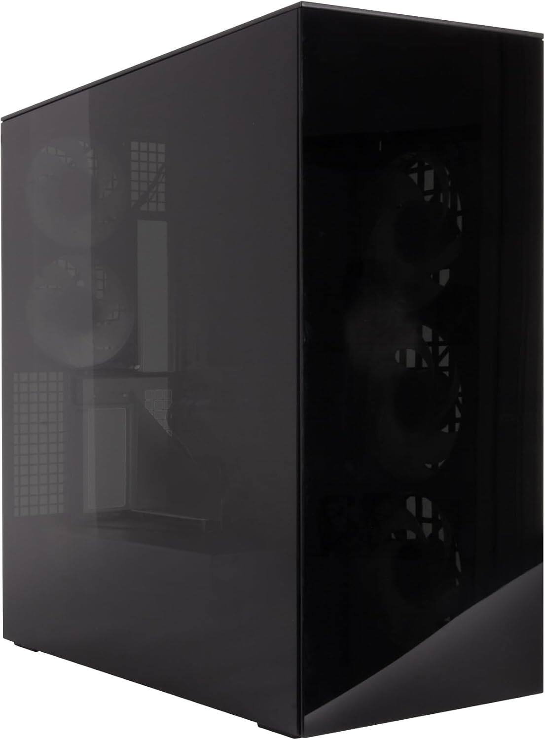 Front. Arctic - Arctic Xtender VG PC Case-Mid Tower-Tempered Glass Panel-Included A-RGB Fans-Vertical GPU Mounting kit-Black - Black.