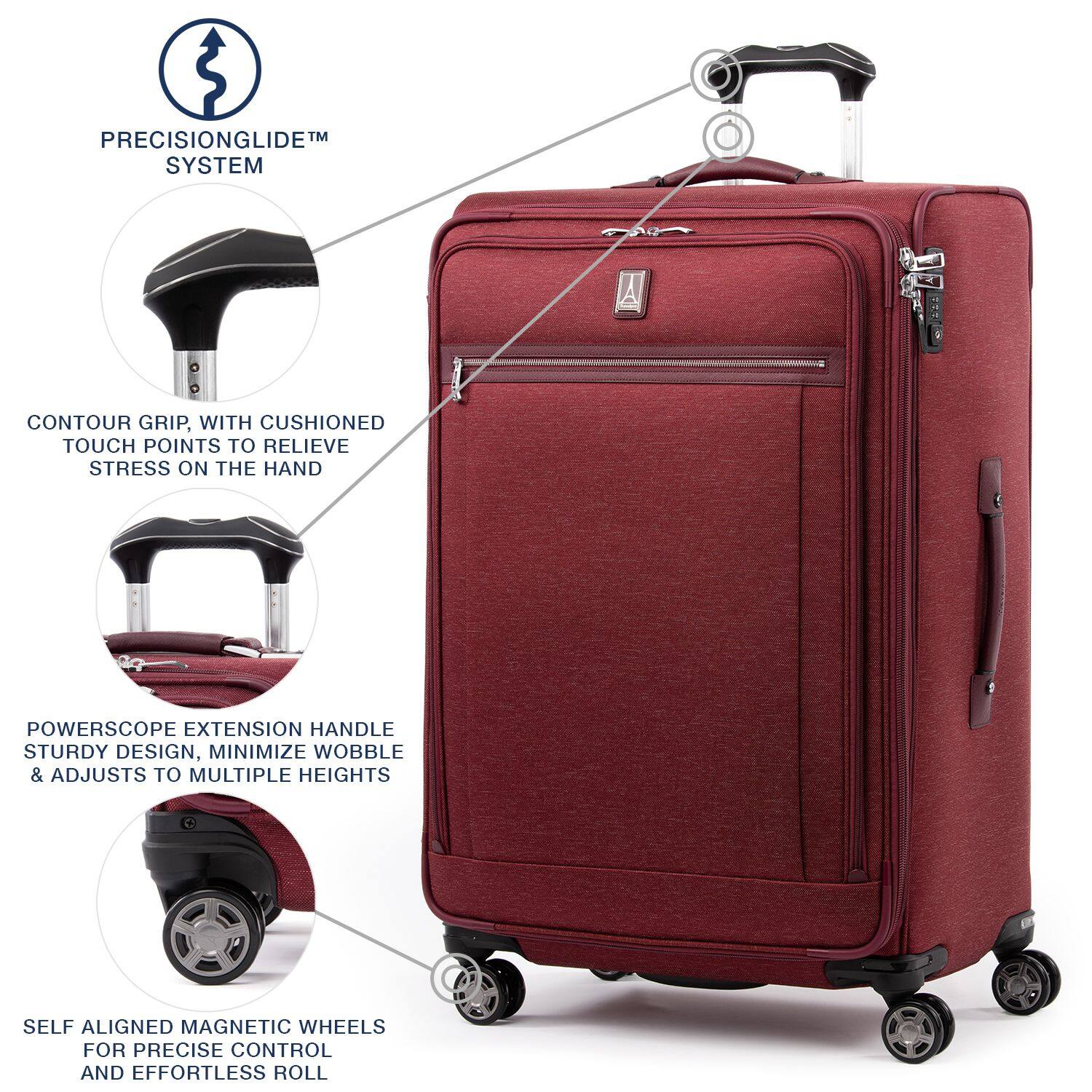 PRECISIONGLIDE™ SYSTEM

- CONTOUR GRIP, WITH CUSHIONED TOUCH POINTS TO RELIEVE STRESS ON THE HAND
- POWERSCOPE EXTENSION HANDLE, STURDY DESIGN, MINIMIZE WOBBLE & ADJUSTS TO MULTIPLE HEIGHTS
- SELF ALIGNED MAGNETIC WHEELS FOR PRECISE CONTROL AND EFFORTLESS ROLL