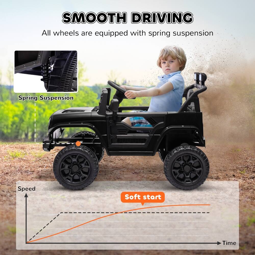 SMOOTH DRIVING  
All wheels are equipped with spring suspension

Spring Suspension

Speed  
Soft start  
Time