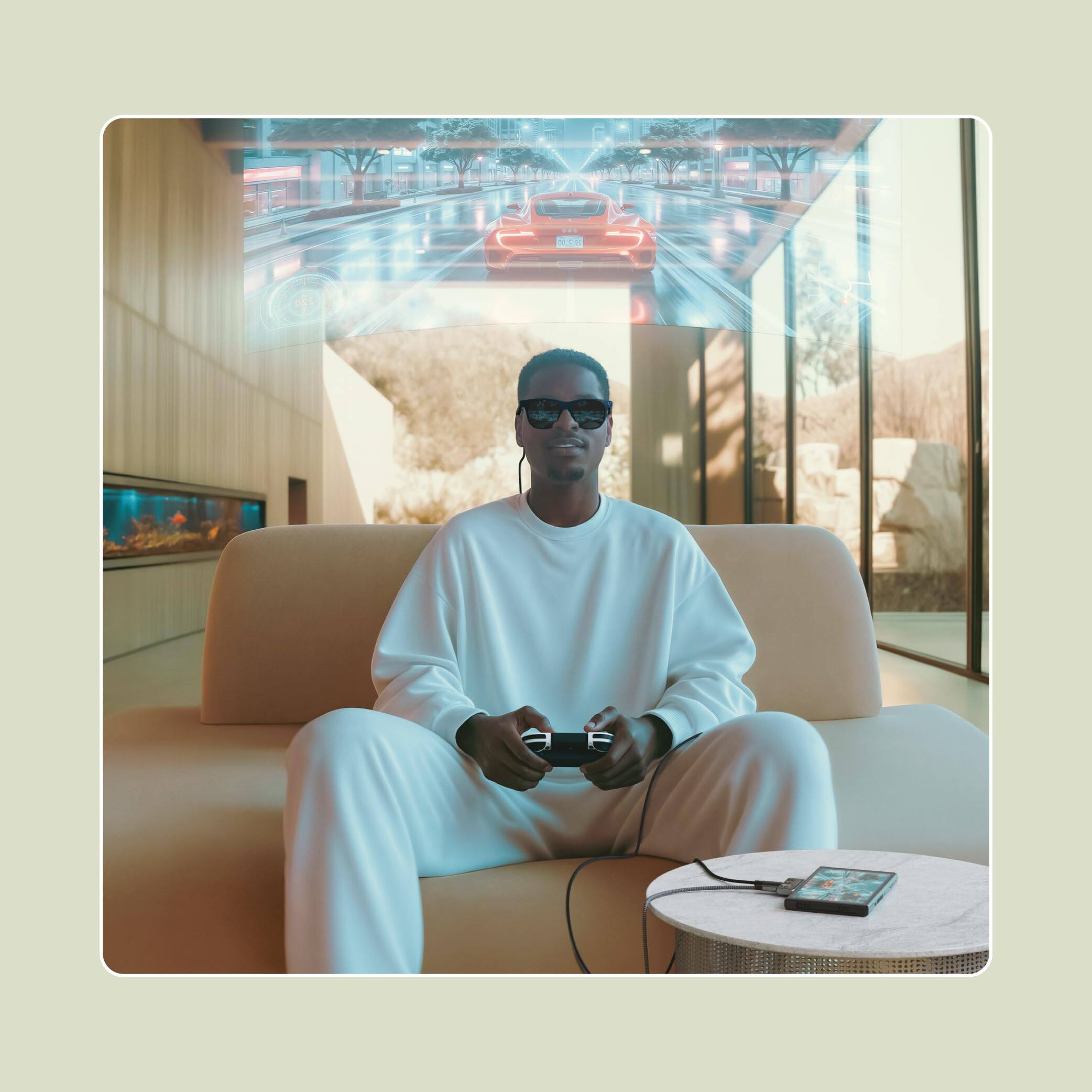 Alt View 5. Satechi - USB-C Mobile XR Hub 4-in-1 - 4K HDMI, 100W Pass-Through Charging, 10Gbps, MicroSD Card Reader.