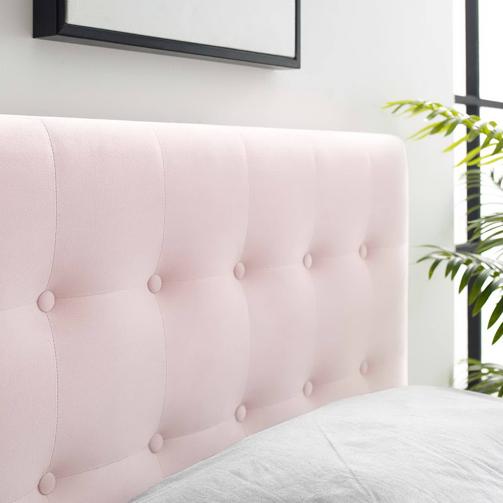 Alt View 3. Modway - Emily Biscuit Tufted Performance Velvet Twin Headboard by Modway - Red.