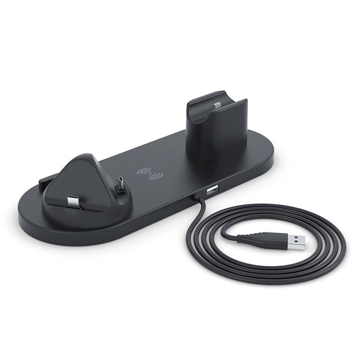 Back. RISOKEYS - Six-in-One Magnetic Wireless Charger - Power Adapter for Apple iPhone, Watch and AirPods - Multi-Device.