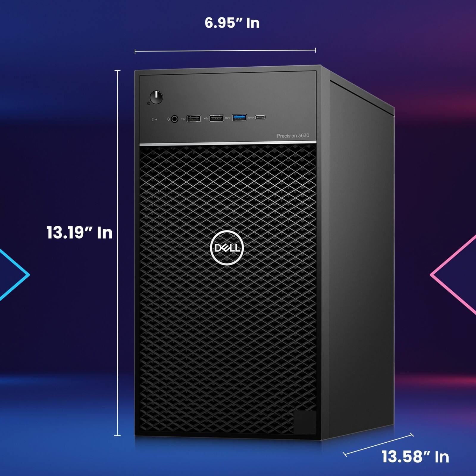 6.95" In  
13.19" In  
13.58" In