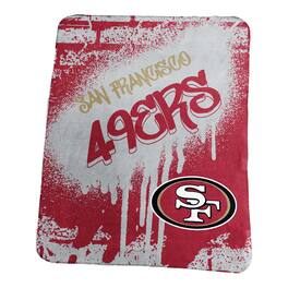 Logo Brands - San Francisco 49ers 50" x 60" Classic Graffiti Fleece Throw Blanket - Cardinal