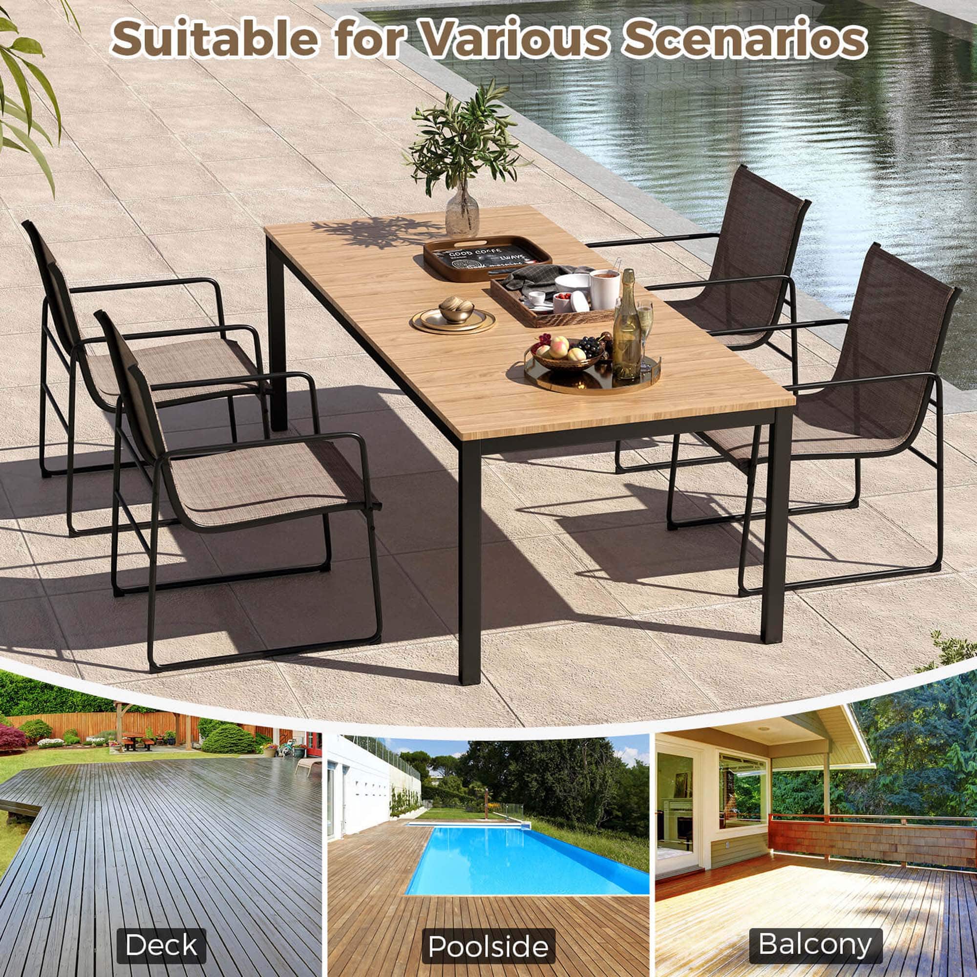 Suitable for Various Scenarios
Deck
Poolside
Balcony