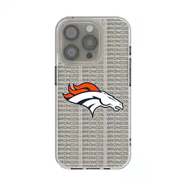 Keyscaper - NFL - Denver Broncos - iPhone Clear Text Backdrop Design Case - 16e - Multicolor