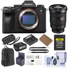 Bundle - Sony - Alpha 1 Full Frame Camera with 16-35mm f/2.8 Lens, 160GB Cfexpress Card, Backpack, Strap, 2x Extra Battery,