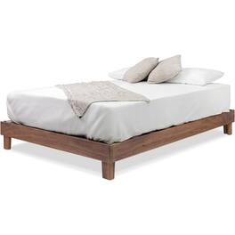 Hivvago - Queen size Solid Wood Heavy Duty Platform Bed Frame Finish - Oak