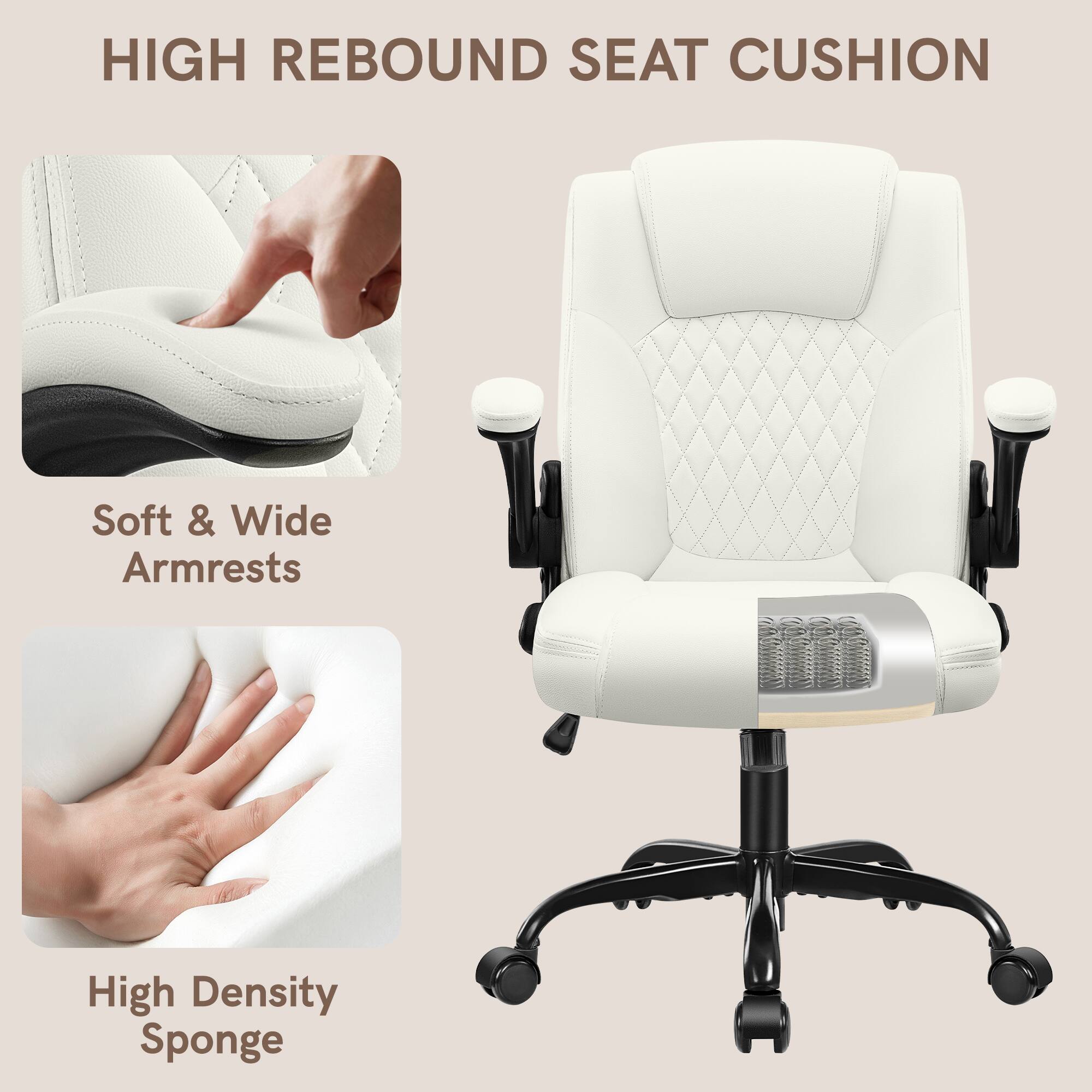 HIGH REBOUND SEAT CUSHION: High Density Sponge