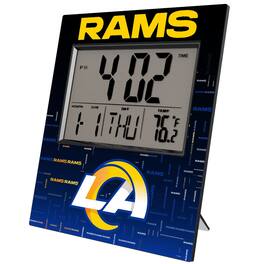 Keyscaper - Los Angeles Rams Quadtile Digital Desk Clock - Multicolor