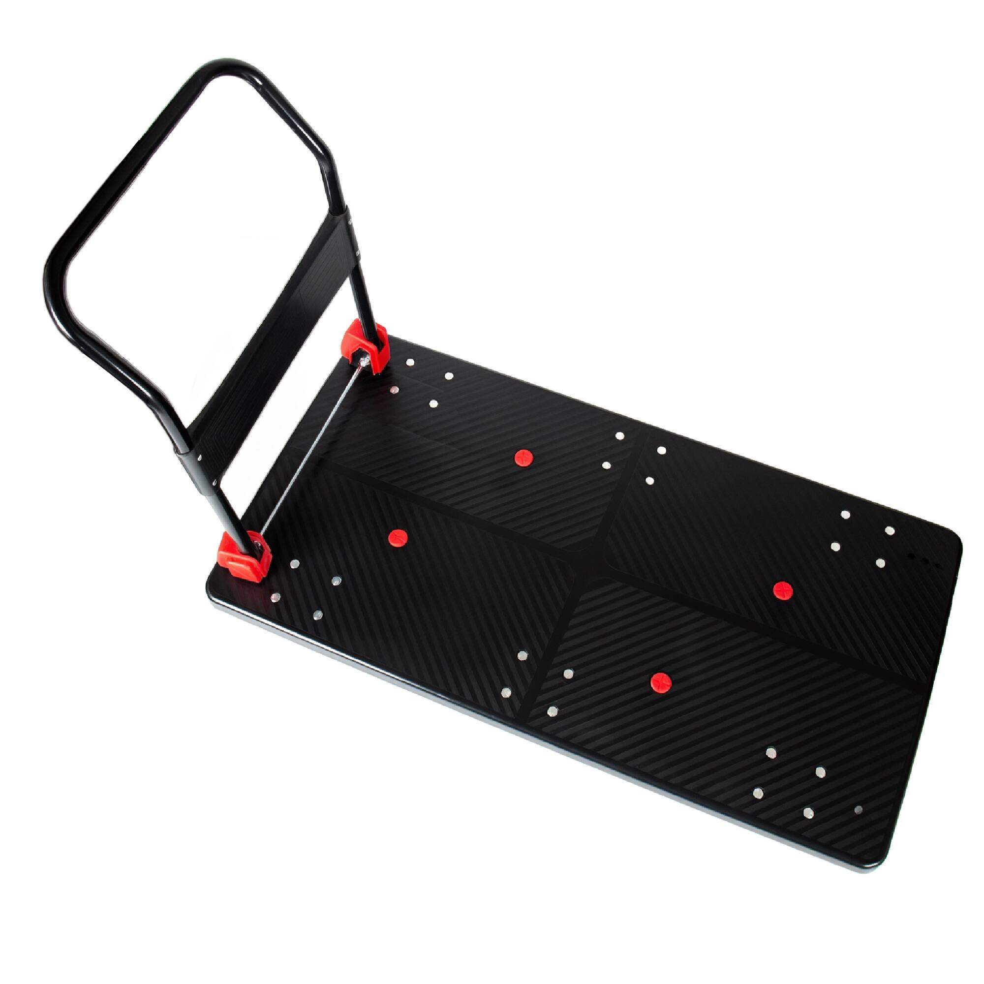 Back. LOVMOR - 25.5 x 51.5 in. Foldable Platform Truck with 6 in. Wheels, 1800-Lb Capacity - Black.