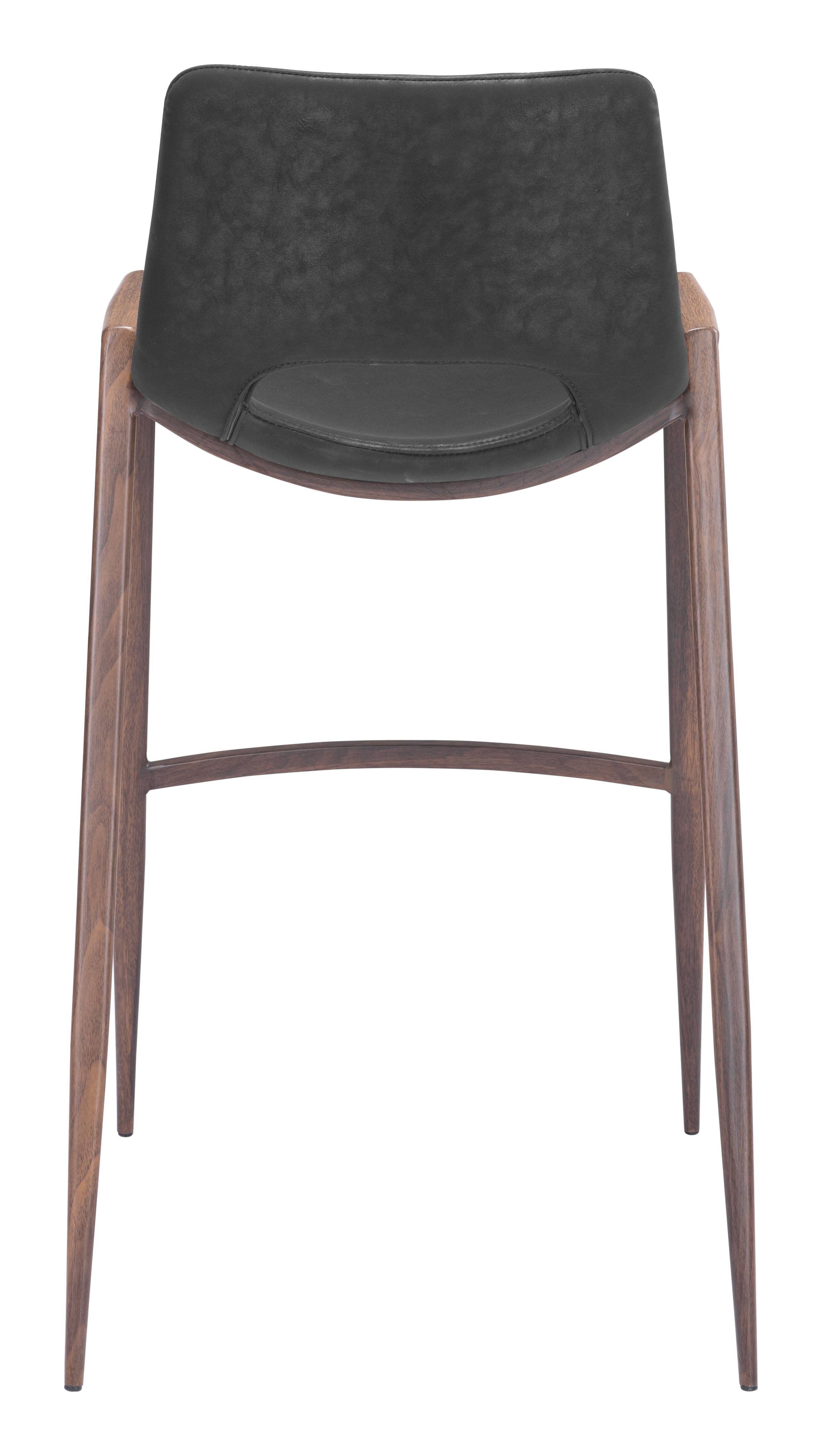 Alt View 2. Hivvago - Desi Barstool (Set of 2) Black & Walnut - Black & Walnut.