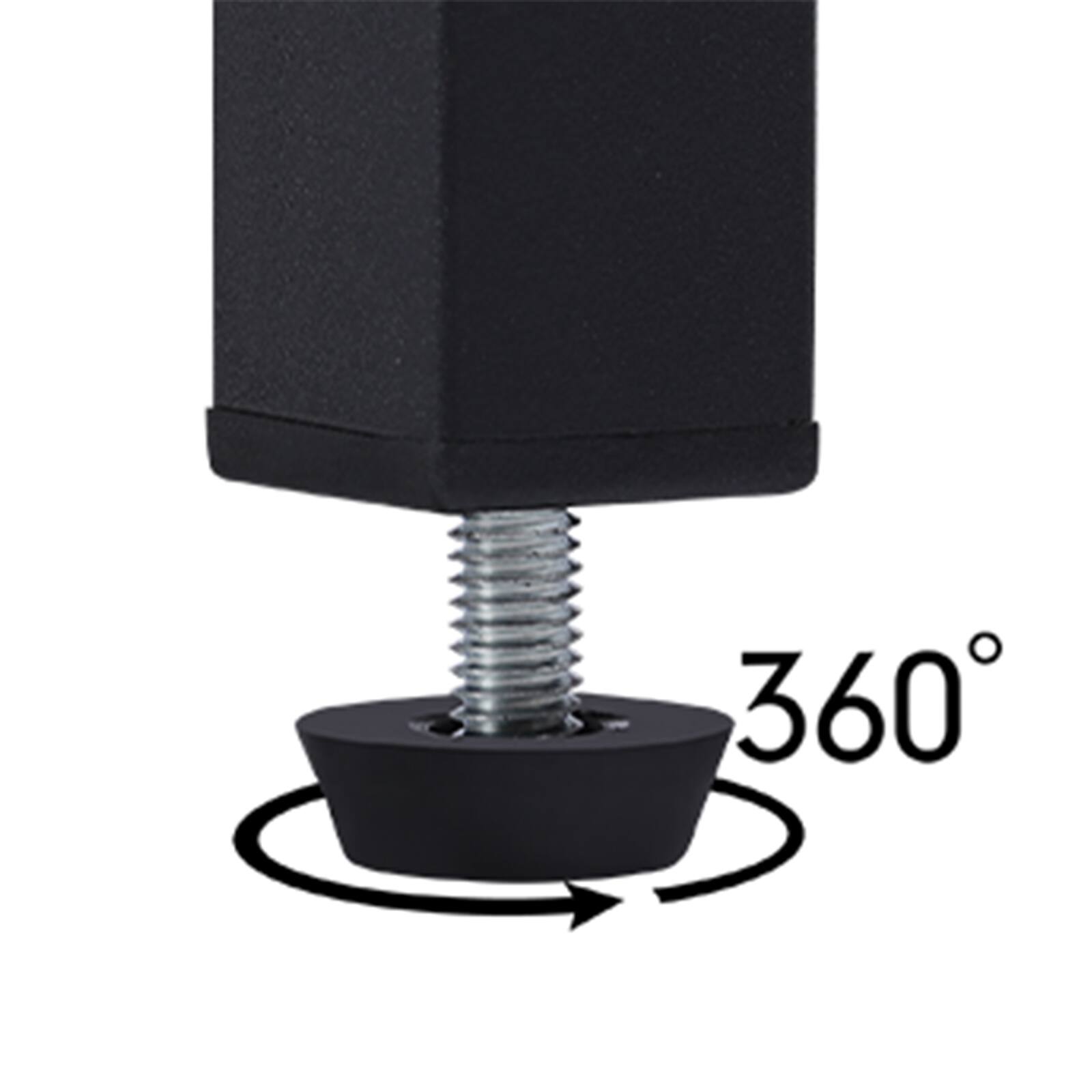 Back. Oumilen - 2-Tier End Table with Fabric Drawer and Built-In Charging Station, Black - Black.