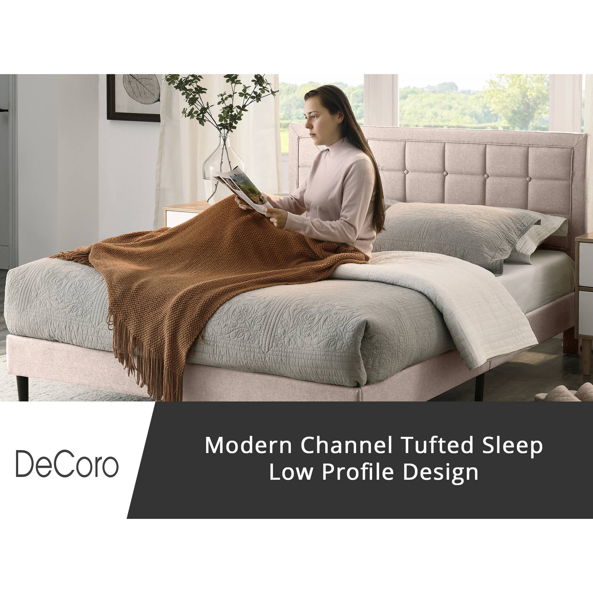 DeCoro  
Modern Channel Tufted Sleep  
Low Profile Design