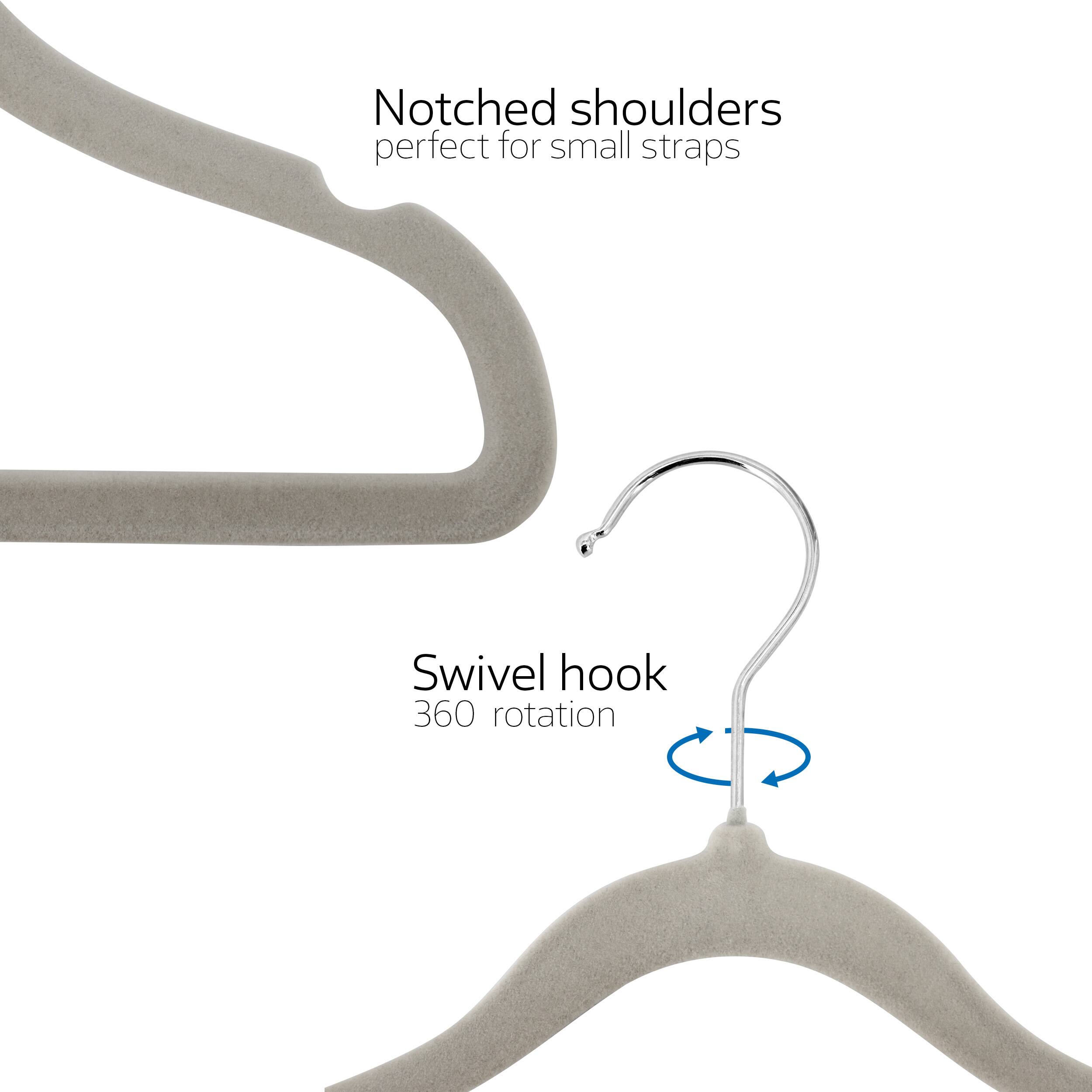 Notched shoulders perfect for small straps  
Swivel hook 360 rotation