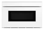 Front. Sharp - 24 In 1.2 CuFt Built-In Smart Microwave Drawer Oven with Sensor Cooking and Easy Wave Open - White.