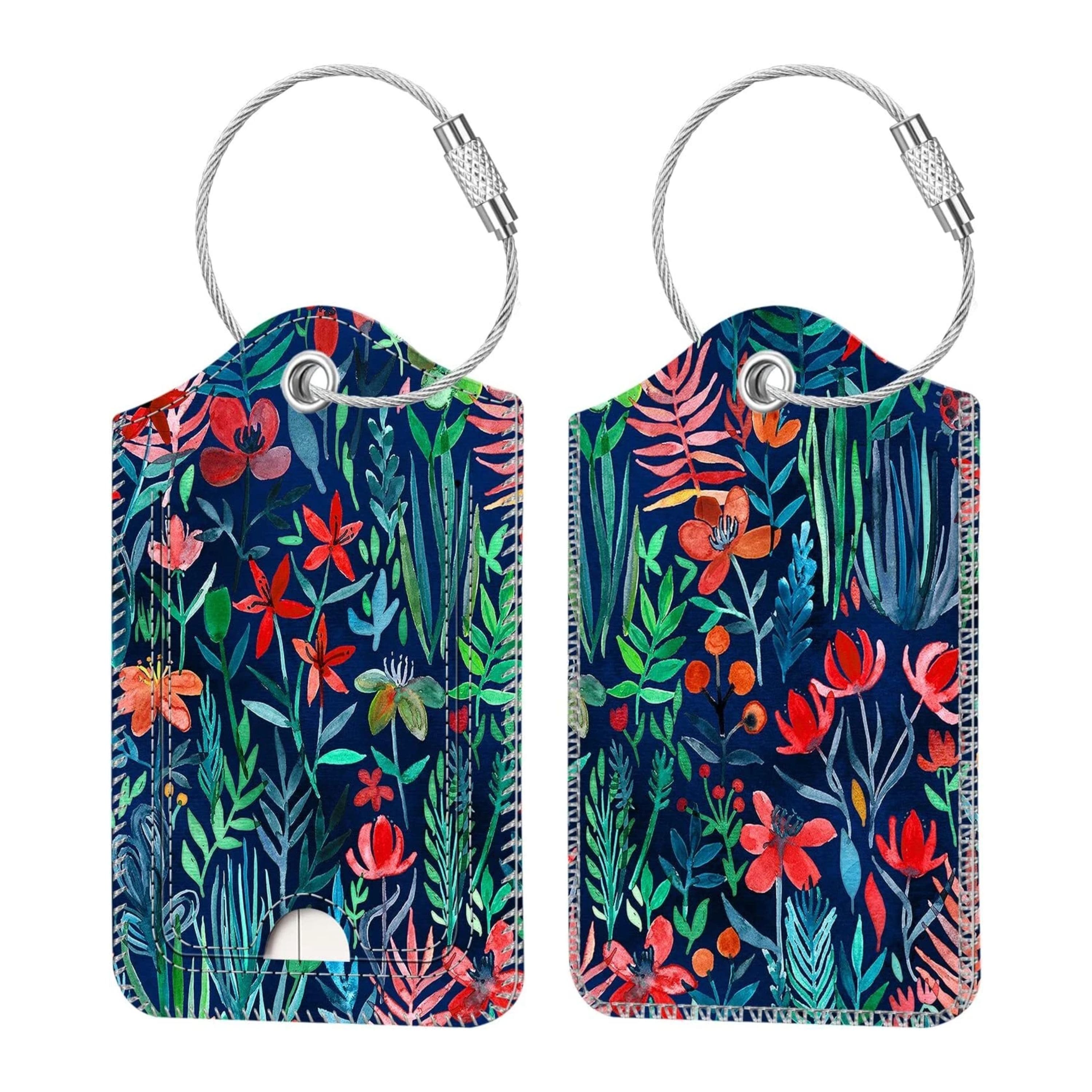 Kitcheniva - Luggage Tags For Travel Bag Suitcase With Loop & Privacy Cover ID Label Pack Of 2 - Jungle Night price history on PriceWatchPro