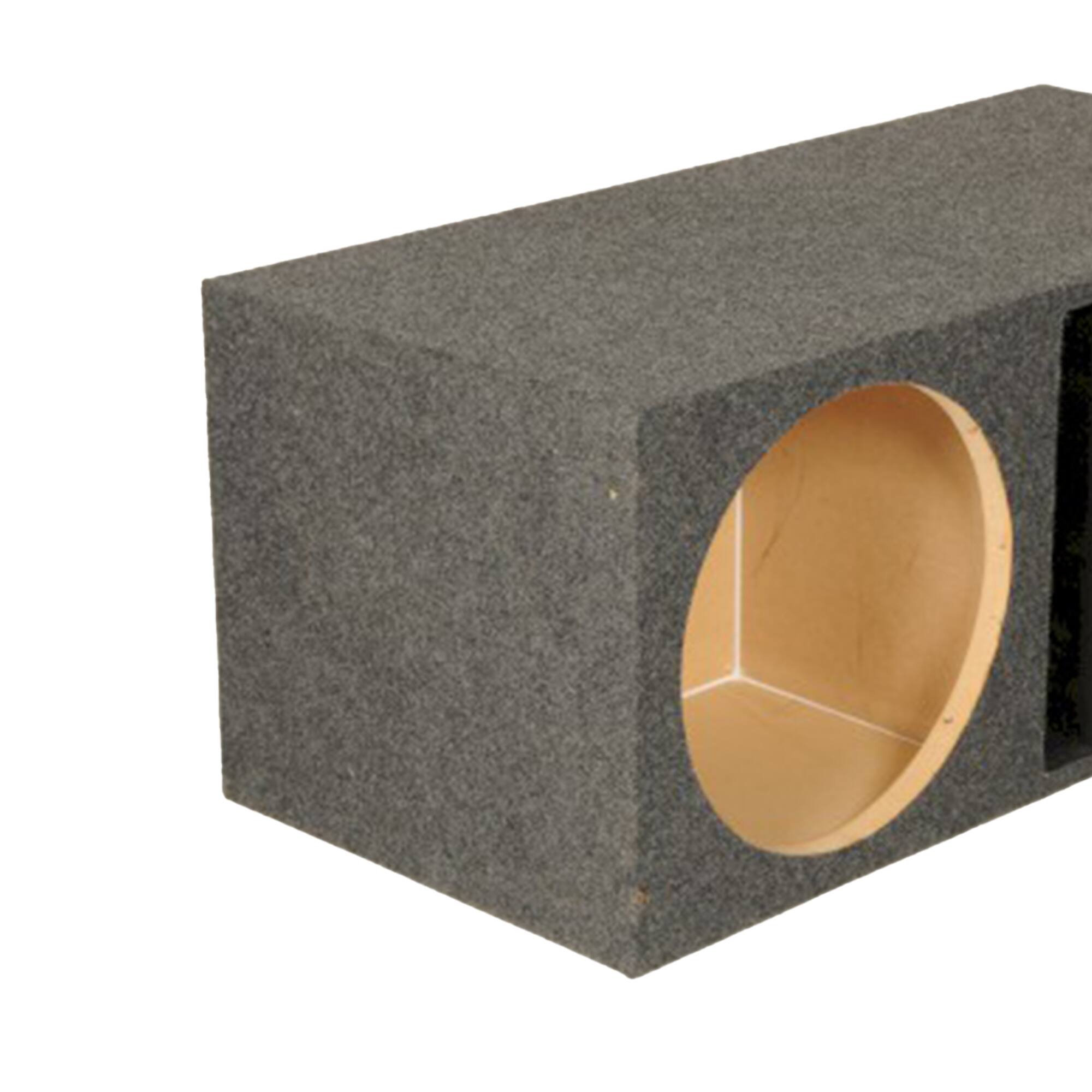Alt View 4. QPower - Q Power 2 Hole 15-Inch Vented Heavy Duty Subwoofer Enclosure, Charcoal Grey - CHARCOAL GREY.