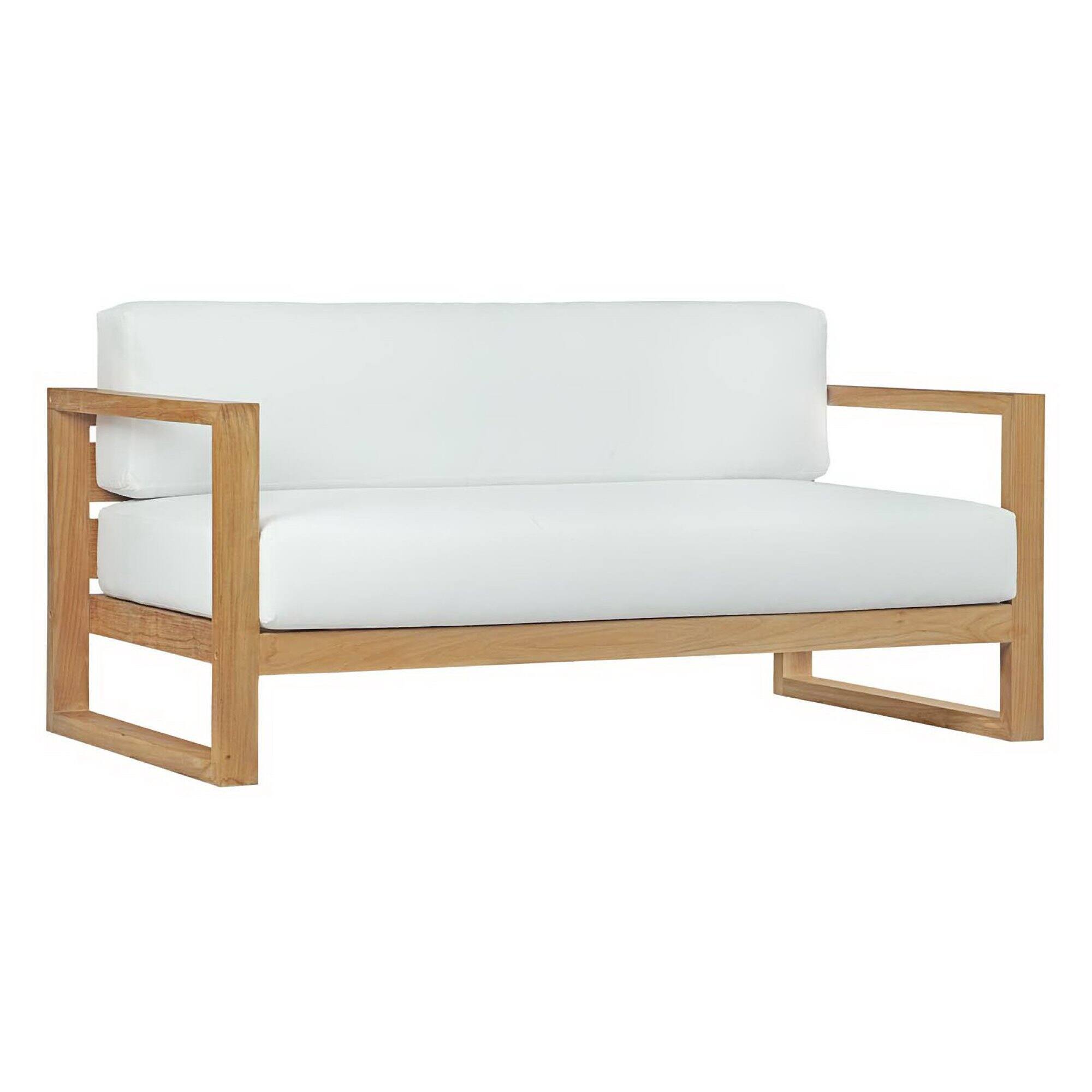 Back. Modway - Upland 4-Piece Outdoor Patio Teak Set - Natural White.