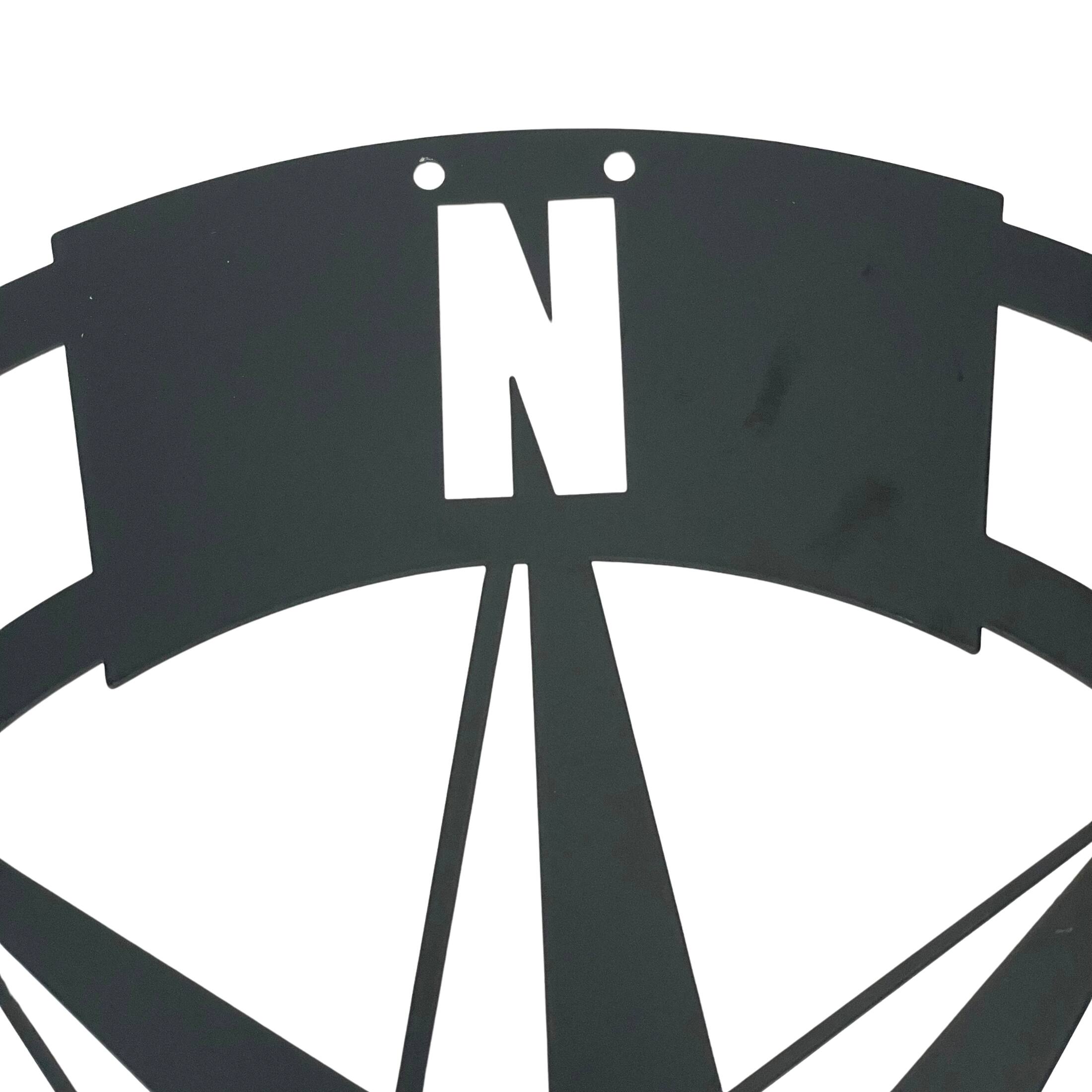 Alt View 2. Chesapeake Bay - Intricate Metal Compass Rose Wall Art – 15.5 Inch Diameter – Durable Laser-Cut Design – Perfect for Nautical Decor - Black.