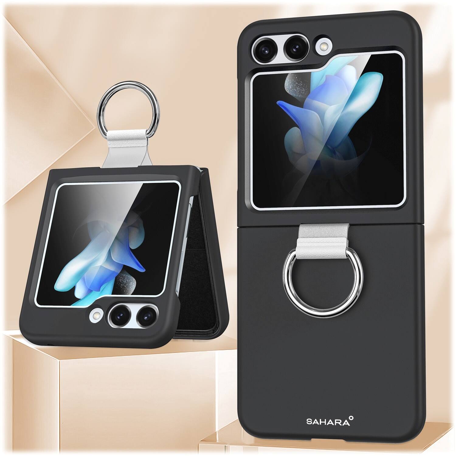 Alt View 13. SaharaCase - Venture Series Ring Case for Samsung Galaxy Z Flip6 - Scorpion Black.