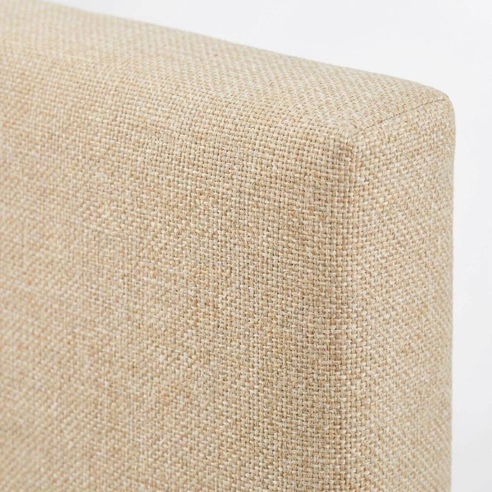 Back. FurniFact - Upholstered Fabric Twin Headboard with Padded Design and Sturdy Frame - Gray.