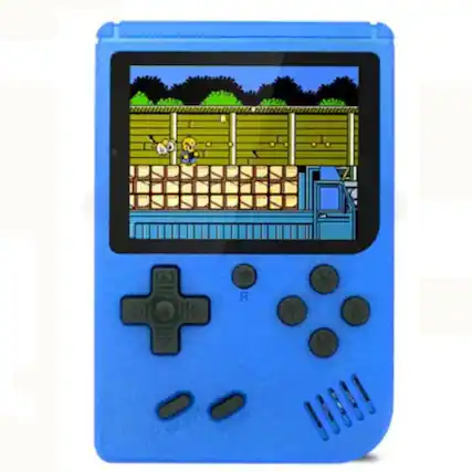 Front. Kitcheniva - Classic Retro Game Console 400 Games Handheld Portable Player Blue - Blue.