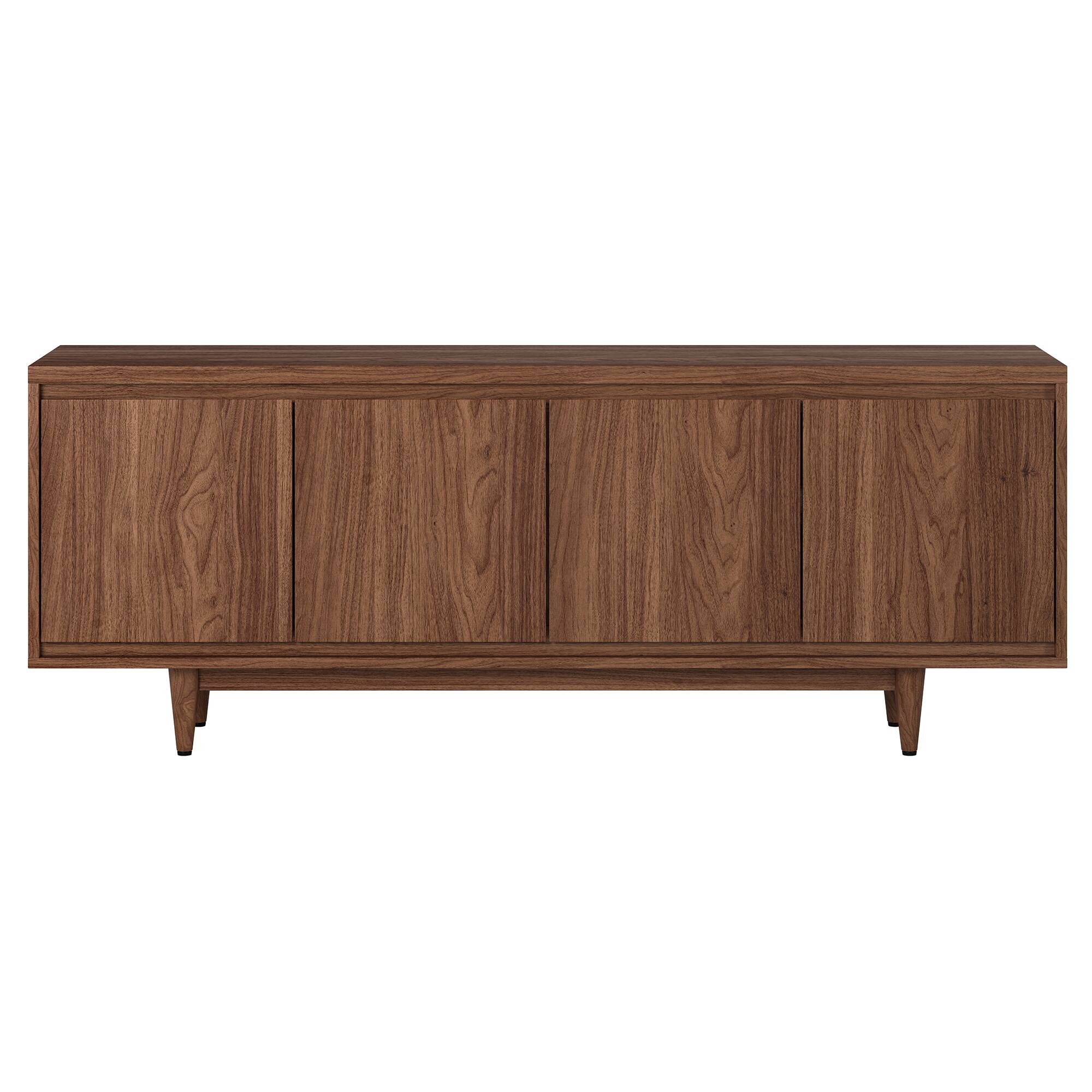 Angle. Hudson&Canal - Aelin Rectangular TV Stand for TV's up to 75" in Satin Walnut - Satin Walnut.