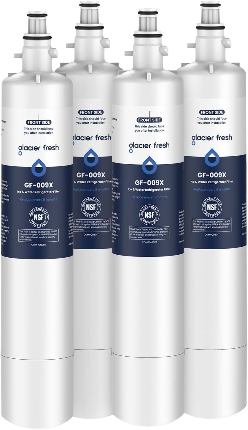 GLACIER FRESH - RPWFE Water Filter, Replacement for RPWFE, RPWF GE french-door Refrigerators - 4 Pack(with chip)