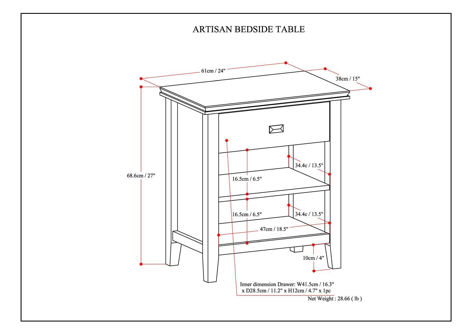 Alt View 20. Simpli Home - Artisan Bedside Table - Rustic Natural Aged Brown.