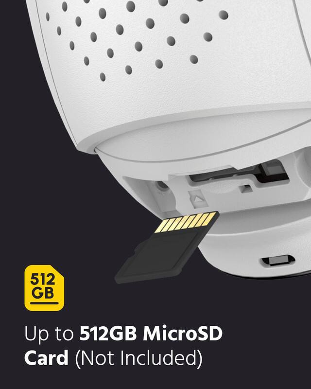 Up to 512GB MicroSD Card (Not Included)