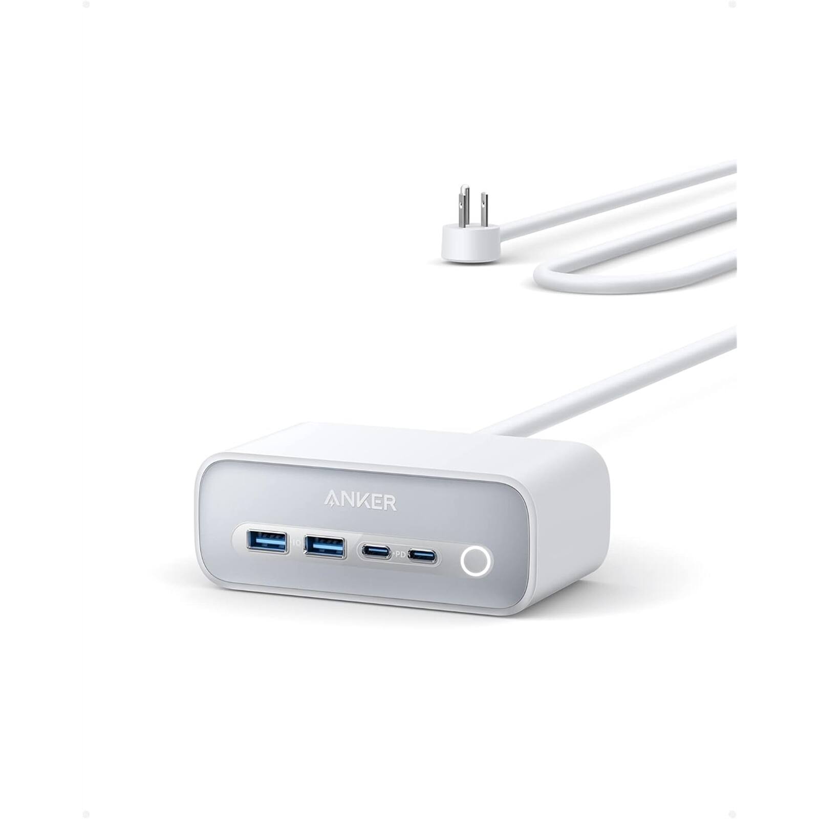 Anker - A91C0-122 3-Outlet 1875W 5 ft. Cord Surge Protector - White