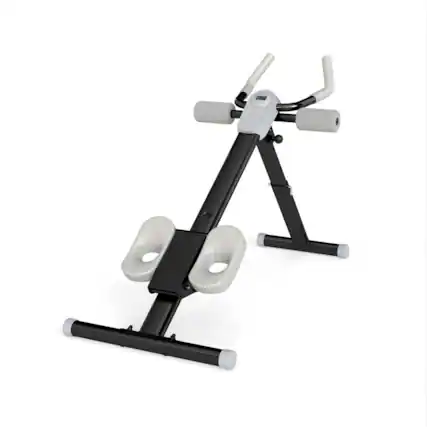 Front. SKONYON - Foldable Ab Workout Machine Adjustable Ab Trainer - Grey.