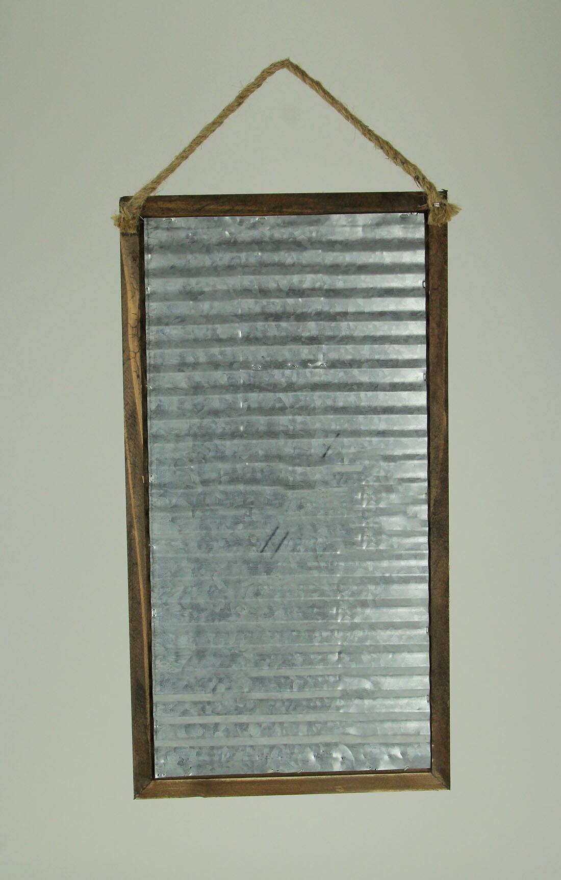 Alt View 2. Direct International - Wood Framed Rustic Metal Seasons Greetings Wall Hanging - Gray.