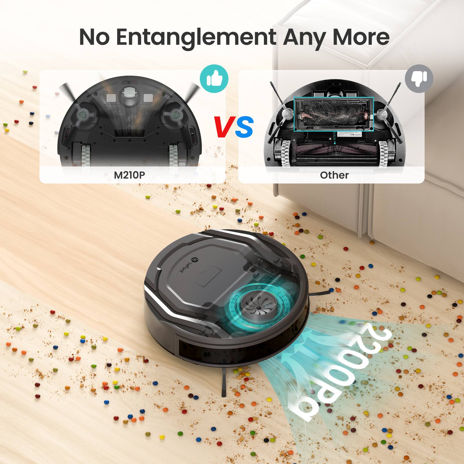 【新品未使用】Lefant M210 Pro＋ 黒 SALE | Lefant M210pro-Best choice of Robot Vacuum Cleaner for pet